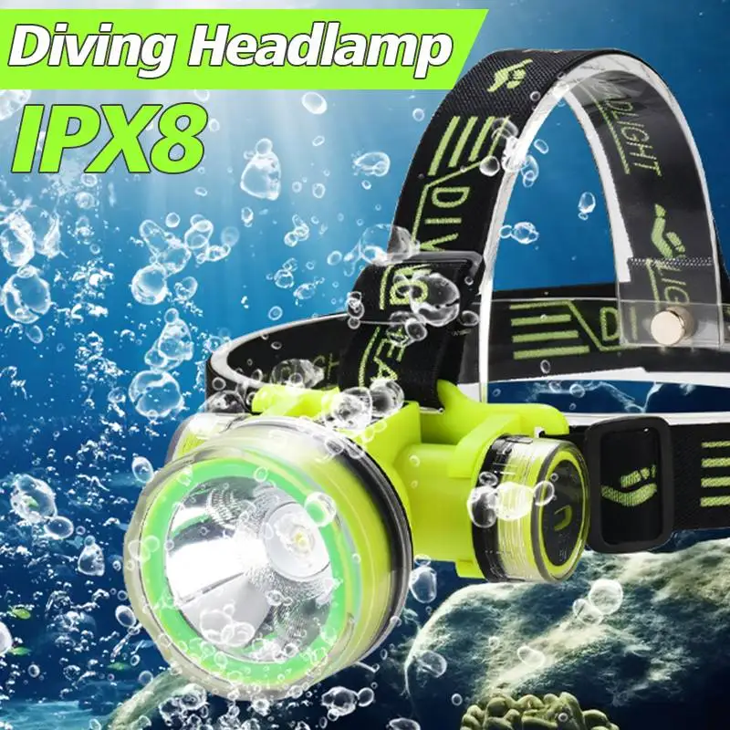 SQ-901 Diving Flashlight Rechargeable Strong Light LED Flashlight IPX8 Waterproof Submersible Lighting At Night Submersible