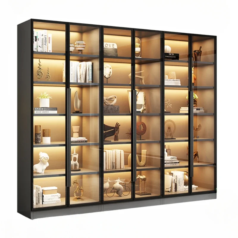 

Комбинированный книжный шкаф премиум-класса, гостиная на всю стену, витрина, винный шкаф, витрина, декоративный шкаф