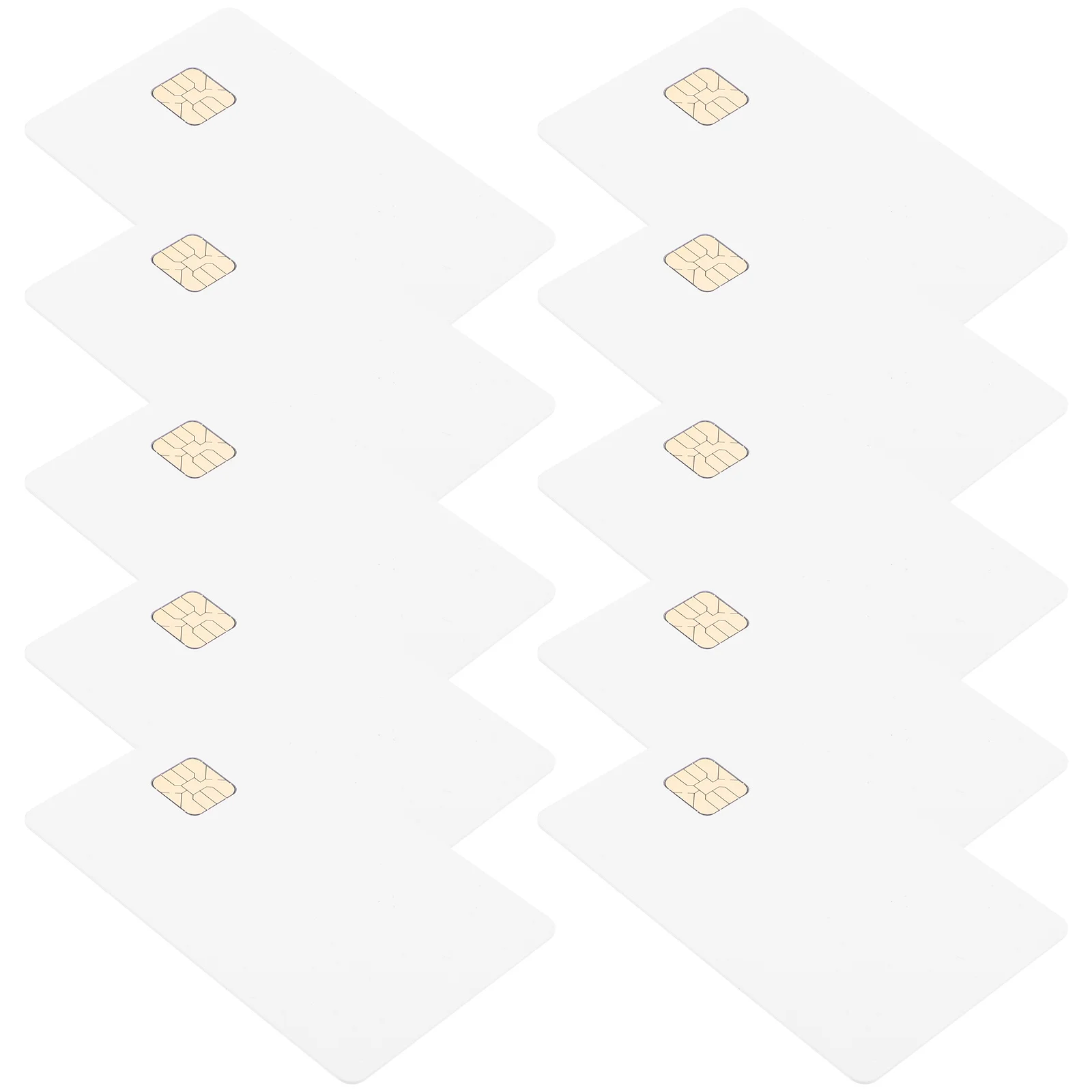 12Pcs Smart Ic Cards Blank Cards with Chip High Memory Capacity for Attendance System Access Control Reusable PVC Card