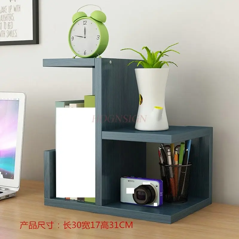 1pcs Creative small bookshelf desktop office and home storage rack, student simple bookshelf, multi-layer large space storage