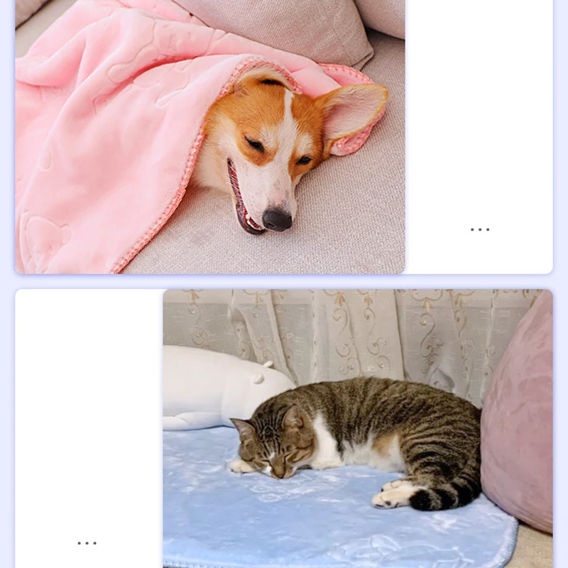 HOOPET Winter Pet Blanket Thick Wool Feeling Blanket for Cats Dogs Babay Quilt Soft and Fluffy High Quality Dog Cat Blanket