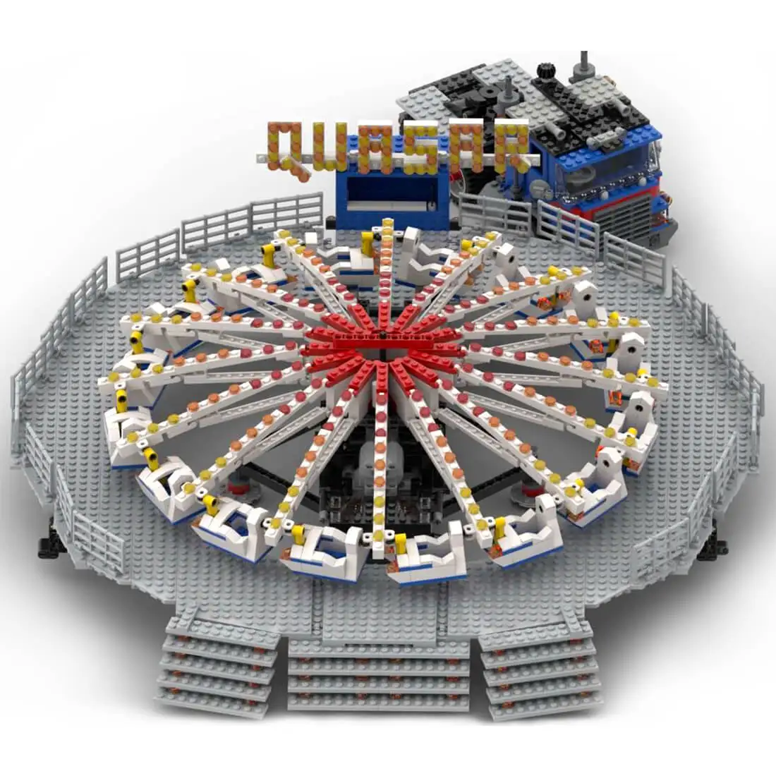 

Изготовленная на заказ MOC-91225 Quasar Fairground Ride (2609 деталей) с функциями питания