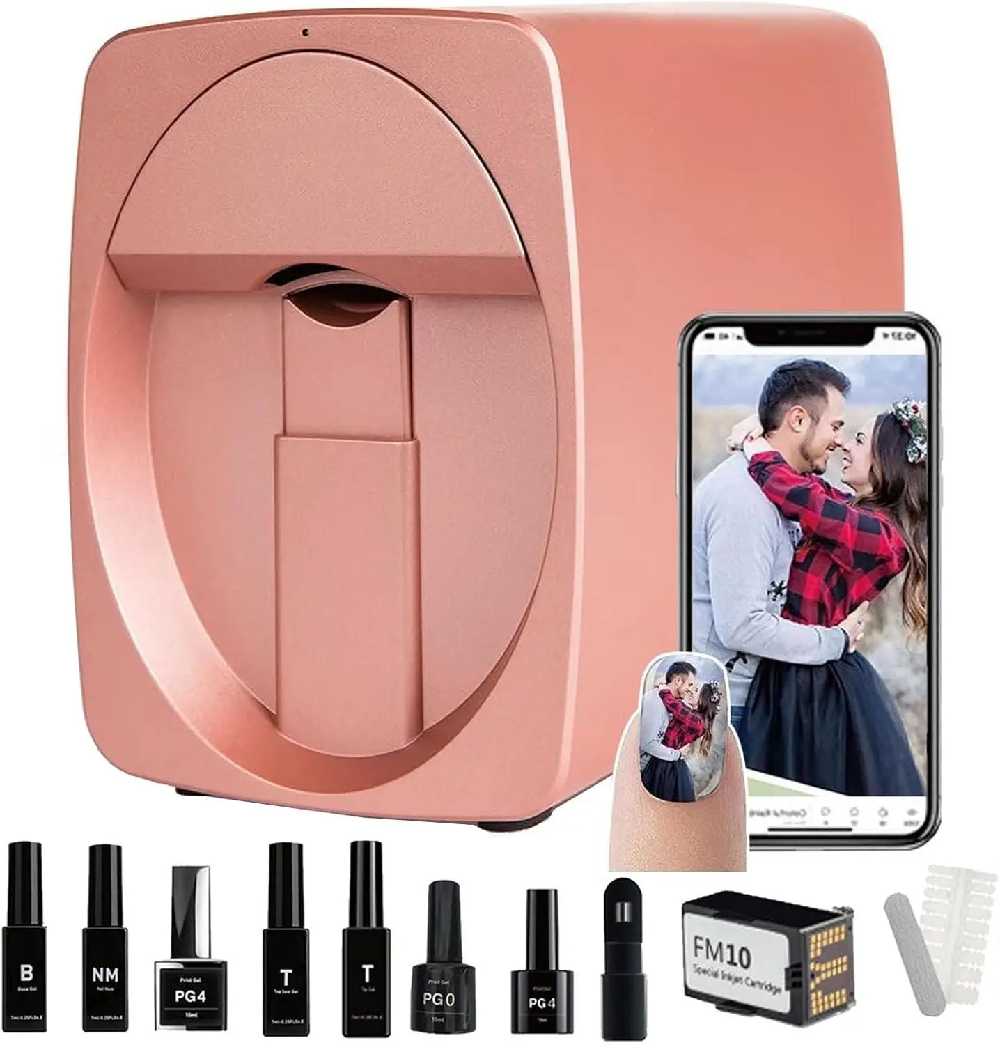 

Nail Printer Machine Kit-3d Nail Art Digital Mobile Printer for Salon and Home,WiFi/DIY Design | 30s Fast Print&Cure