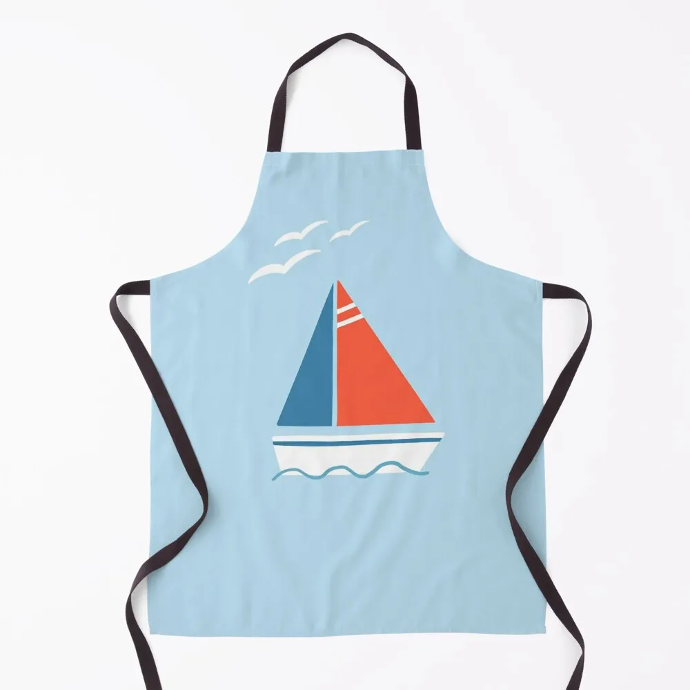 Sailing and seagulls Apron Funny Kitchen Chef Apron