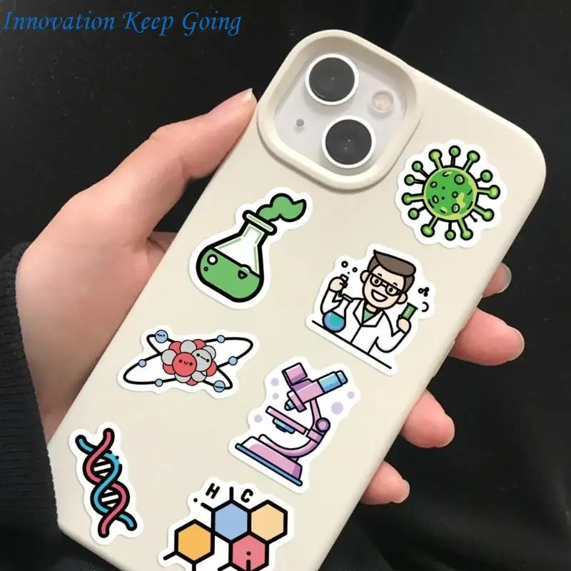 

E65C Science Cartoon Stickers Reusable PVC Decals For Notebook Phone Case Electronics