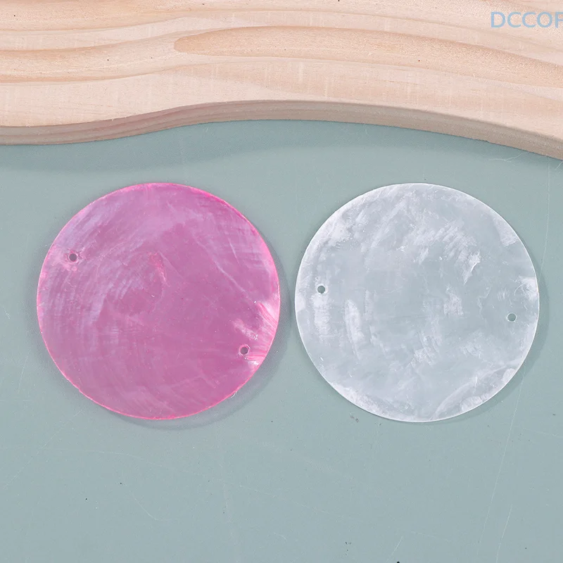 NEW 20PCS Natural Shell Round Slices Ornaments DIY Mirror Shells Material For Home Lamps Wind Chime Pendant Accessories Craft