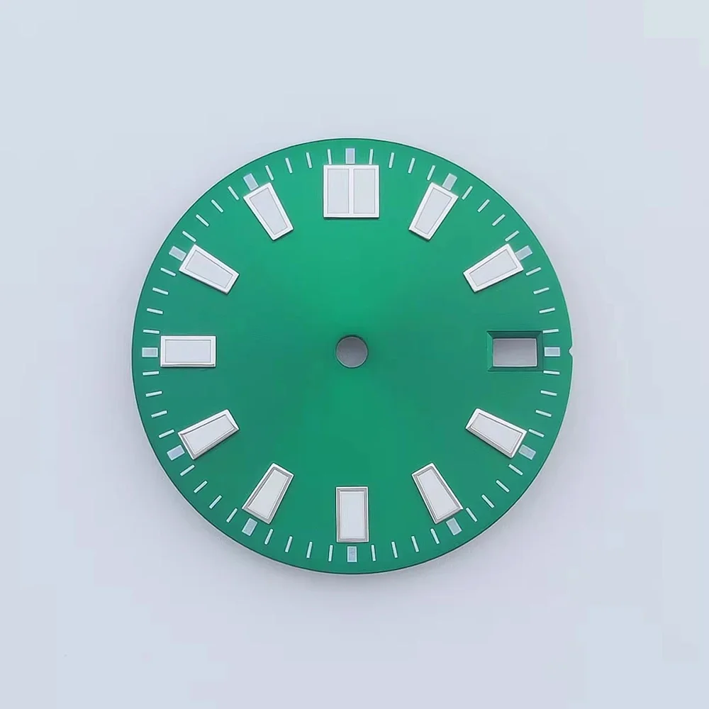 

Customized 28.5mm Dial NH35 Watch Dial Fit For NH35 NH36 Movement 28.5mm Green Luminous Watch Face