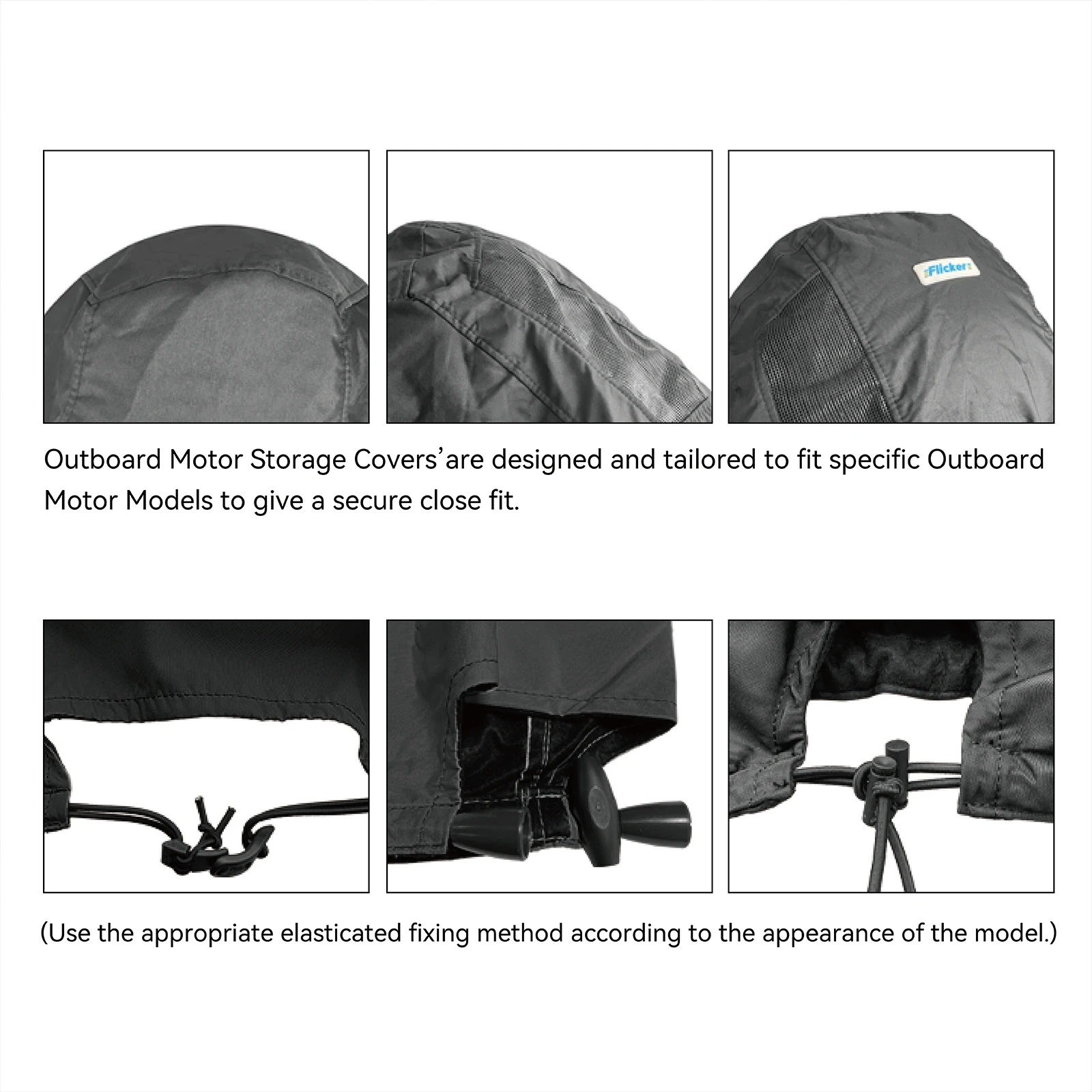 

Flicker Heavy Duty Vented Engine Cover Compatible with Suzuki DF15A DF20A (2012+) | All-Season, Secure Fit, Waterproof UV
