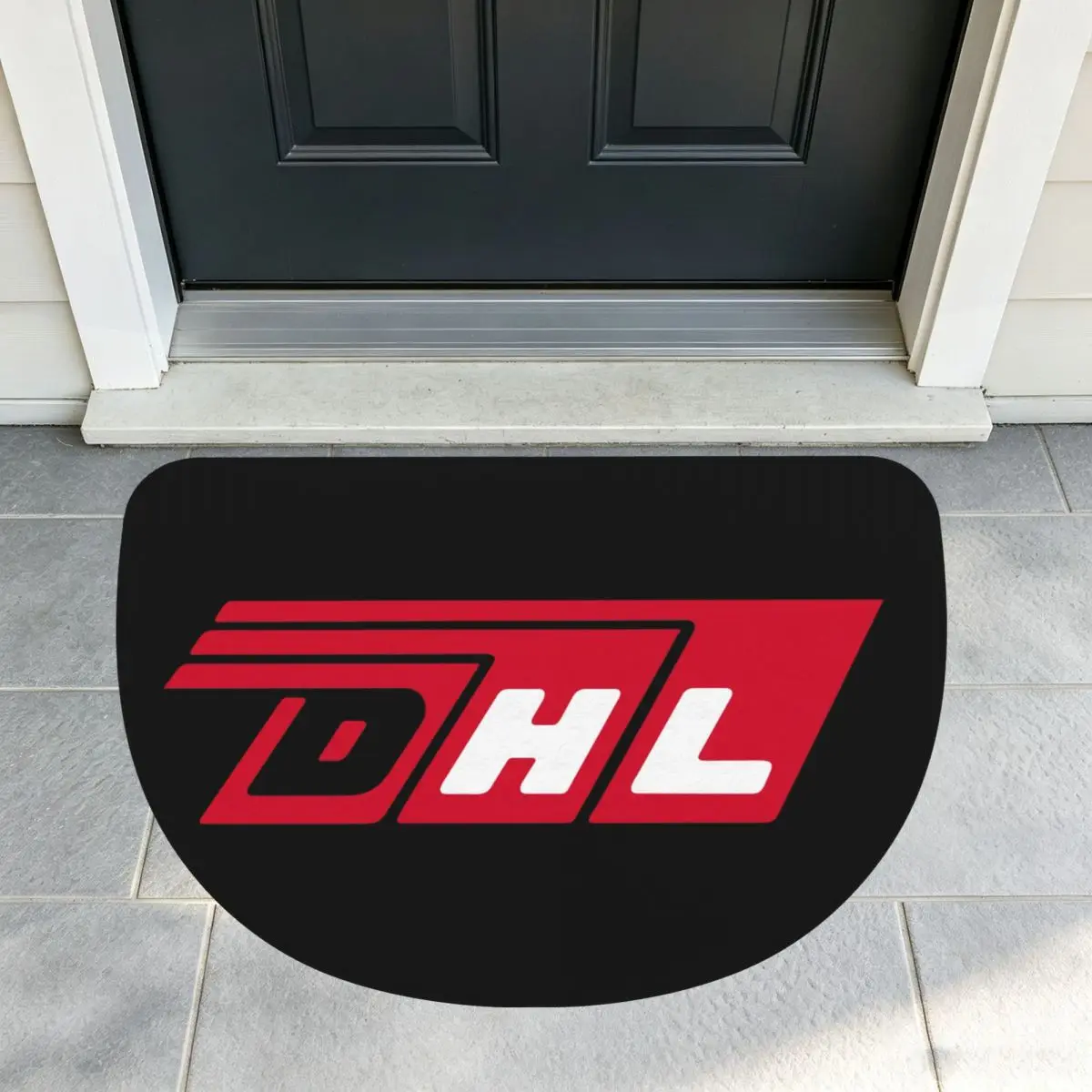 Global Express DHL Soft Flannel Half Round Doormat Non Slip Bathroom Mat Absorbent Floor Carpet for Laundry Room Bathroom