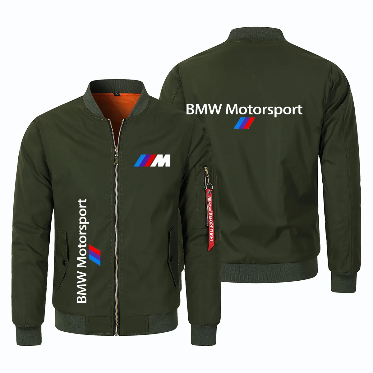 Men's Winter Clothing BMW Motorcycle Jacket Motorcycle Windbreaker Jacket BMW Logo Wool Plus Cotton Winter Zipper Jacket For Men