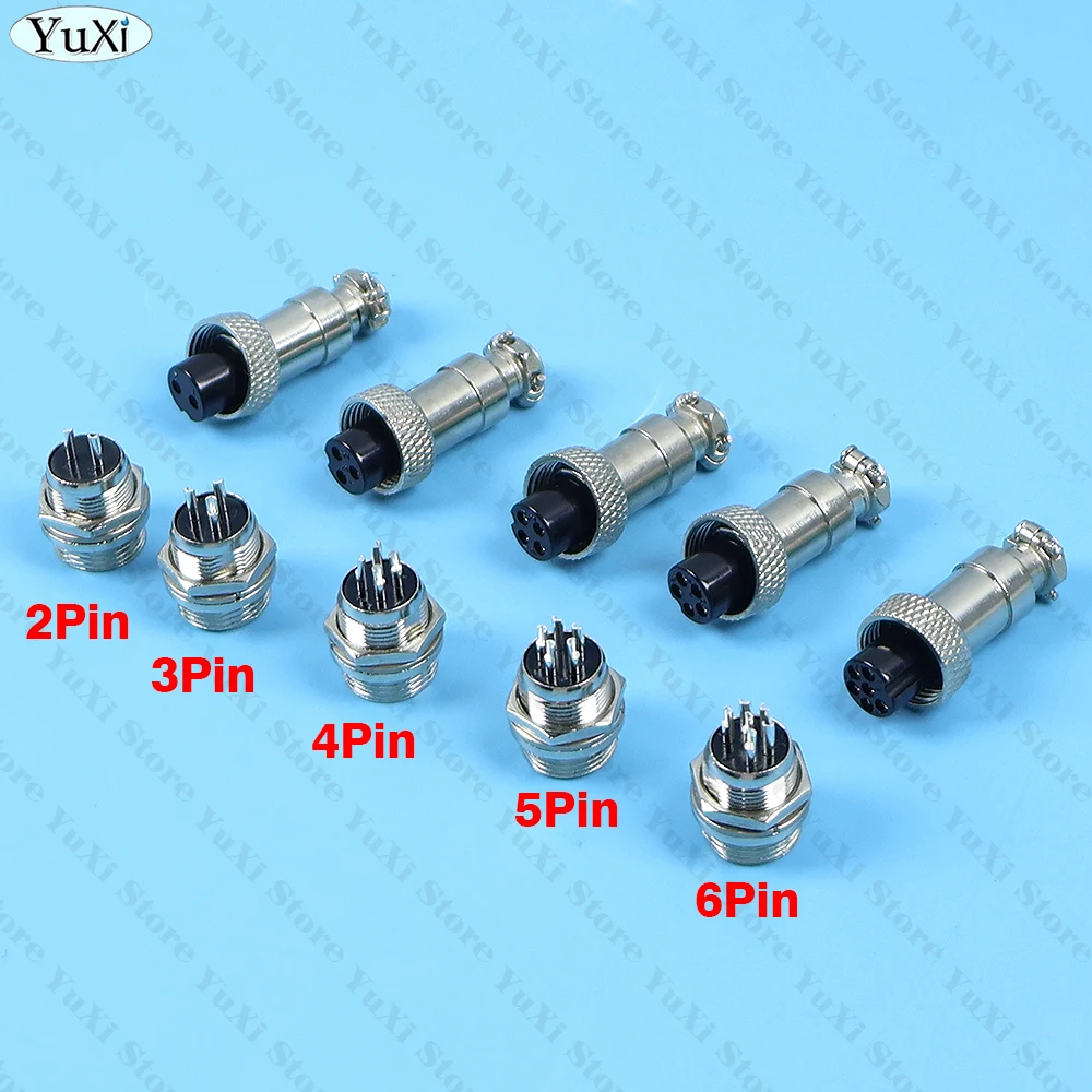 1-20Pcs GX12 Docking Aviation Plug Socket Waterproof Circular Connector 2/3/4/5/6 Pin DIY Male Female Jack Plugs
