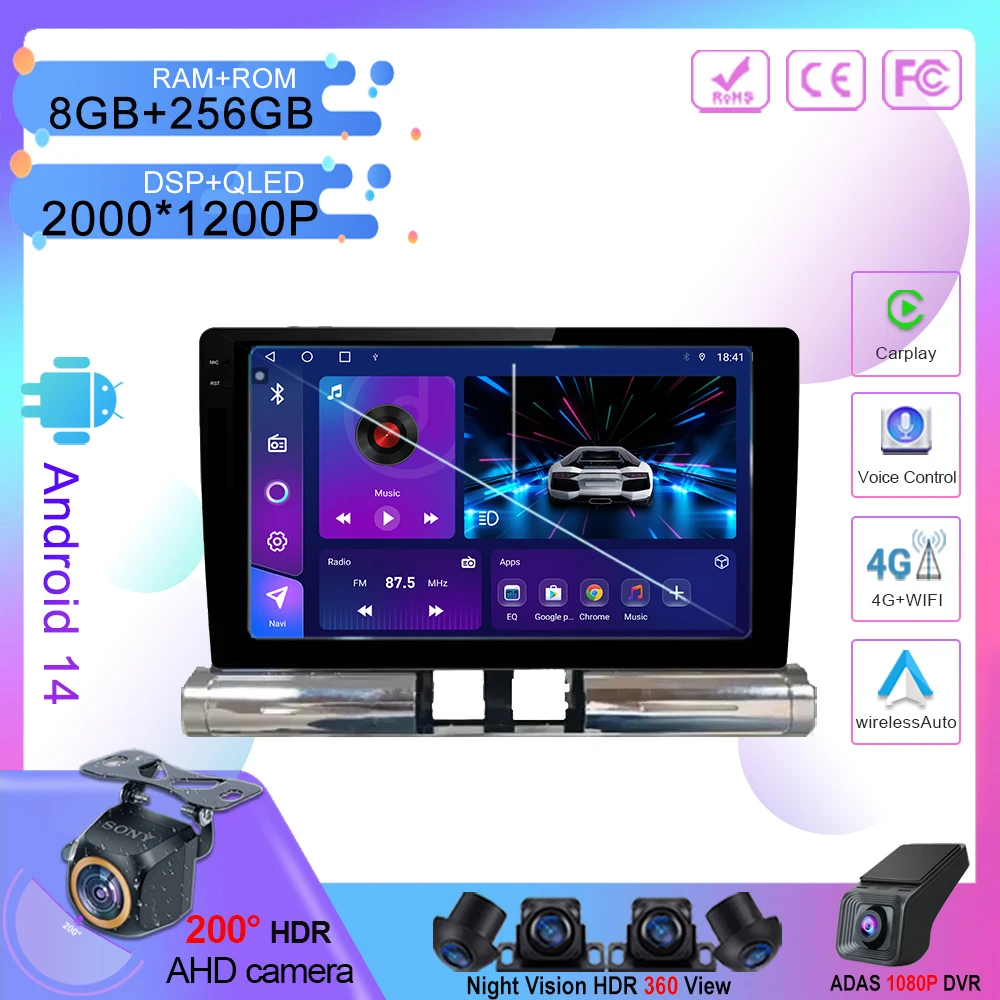 

Car Radio For Citroen C3 2018 - 2023 Qualcomm Snapdragon Android Auto Dvd Auto Radio stereo Head Unit Player GPs Navigation