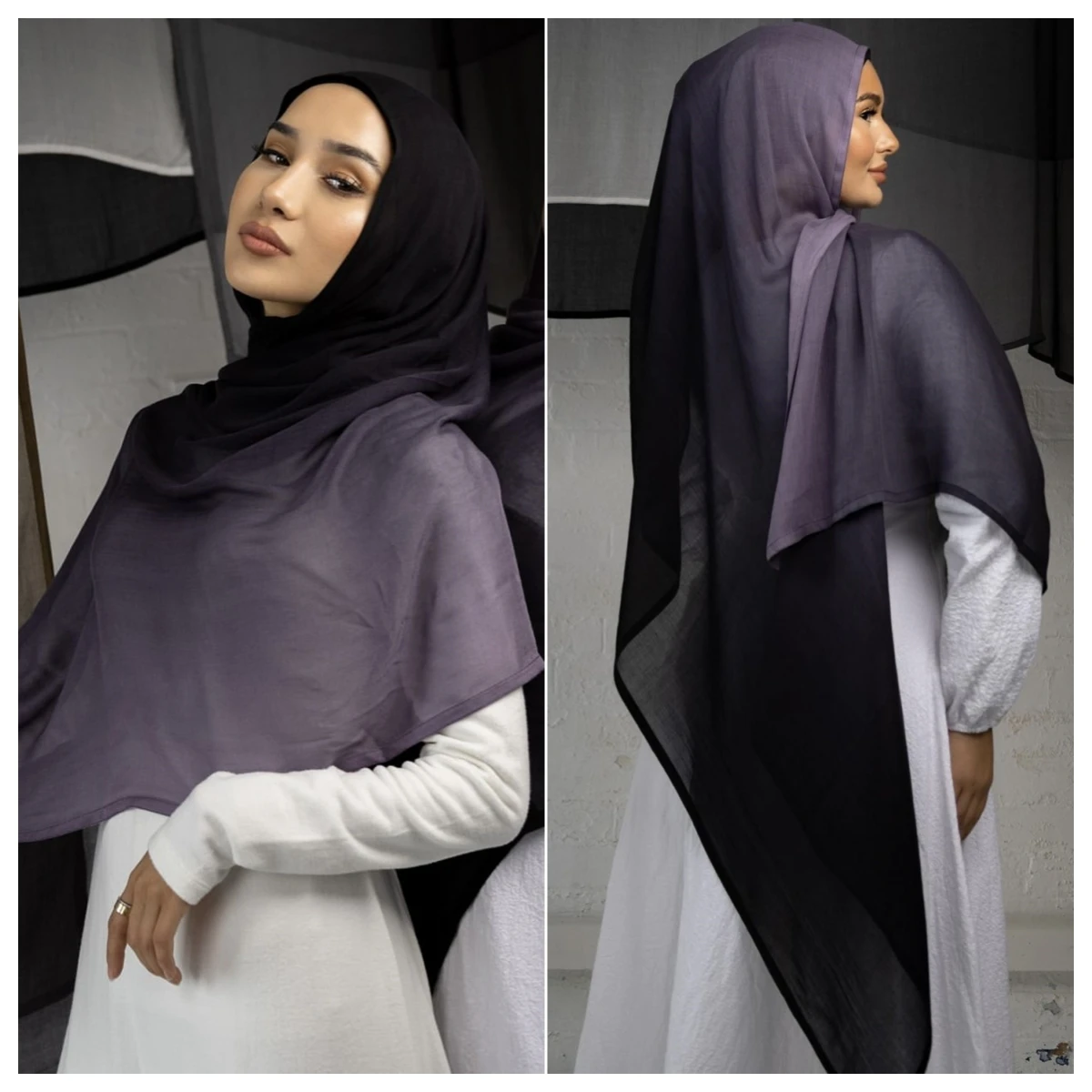 Écharpe Hijab dégradée grande taille pour femme musulmane, châles en viscose douce, écharpe de sauna, bandanas longs islamiques, haute qualité, nouveau design, 2024