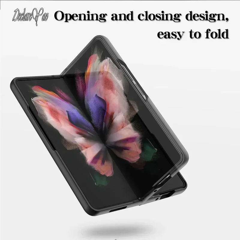 DECLAREYAO Mirror Hard Coque For Samsung Galaxy Z Fold5 Fold4 Fold3 Flip5 Z Flip4 Flip3 Fold Flip 5 4 3 5G Case Tempered Glass