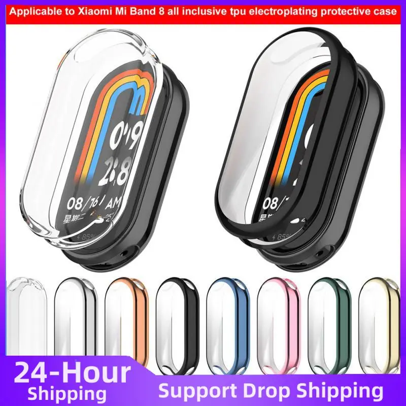 1/2/4PCS Watch Case For Mi Band 8 Smart Watch Screen Protector Case TPU Face Cover Lightweight Easy To Use Protector Case