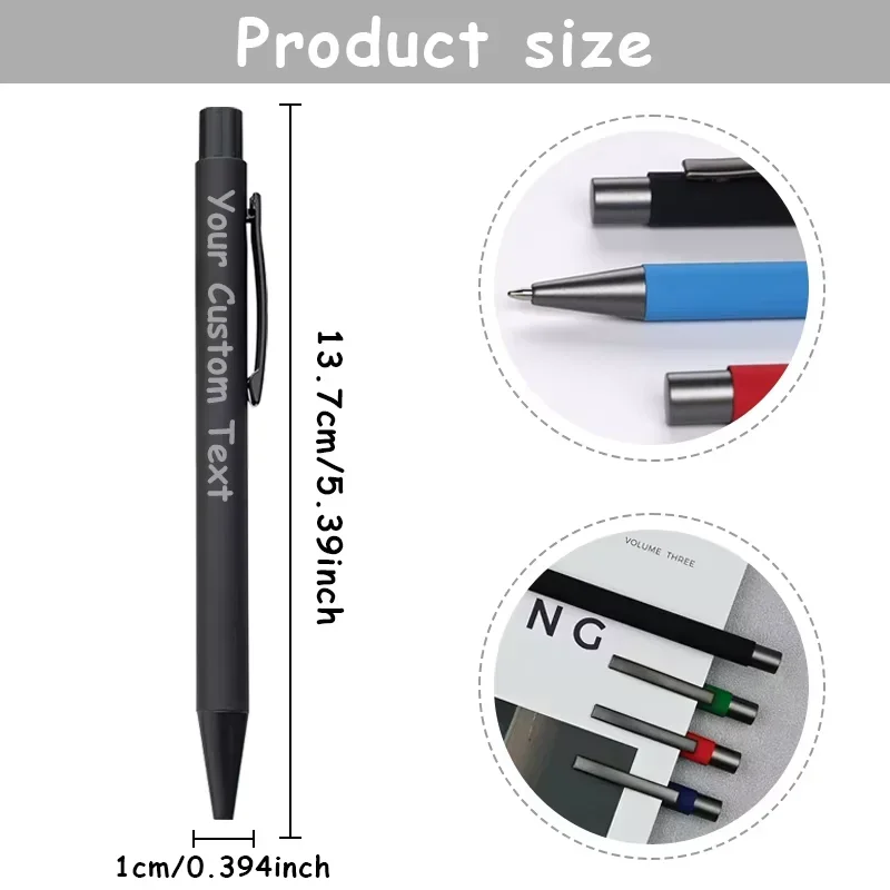 12/24PCS Luxury Aluminum Metal Ballpoint Pens Customizable for Business Office Meetings Signatures Advertising Promotional Gifts