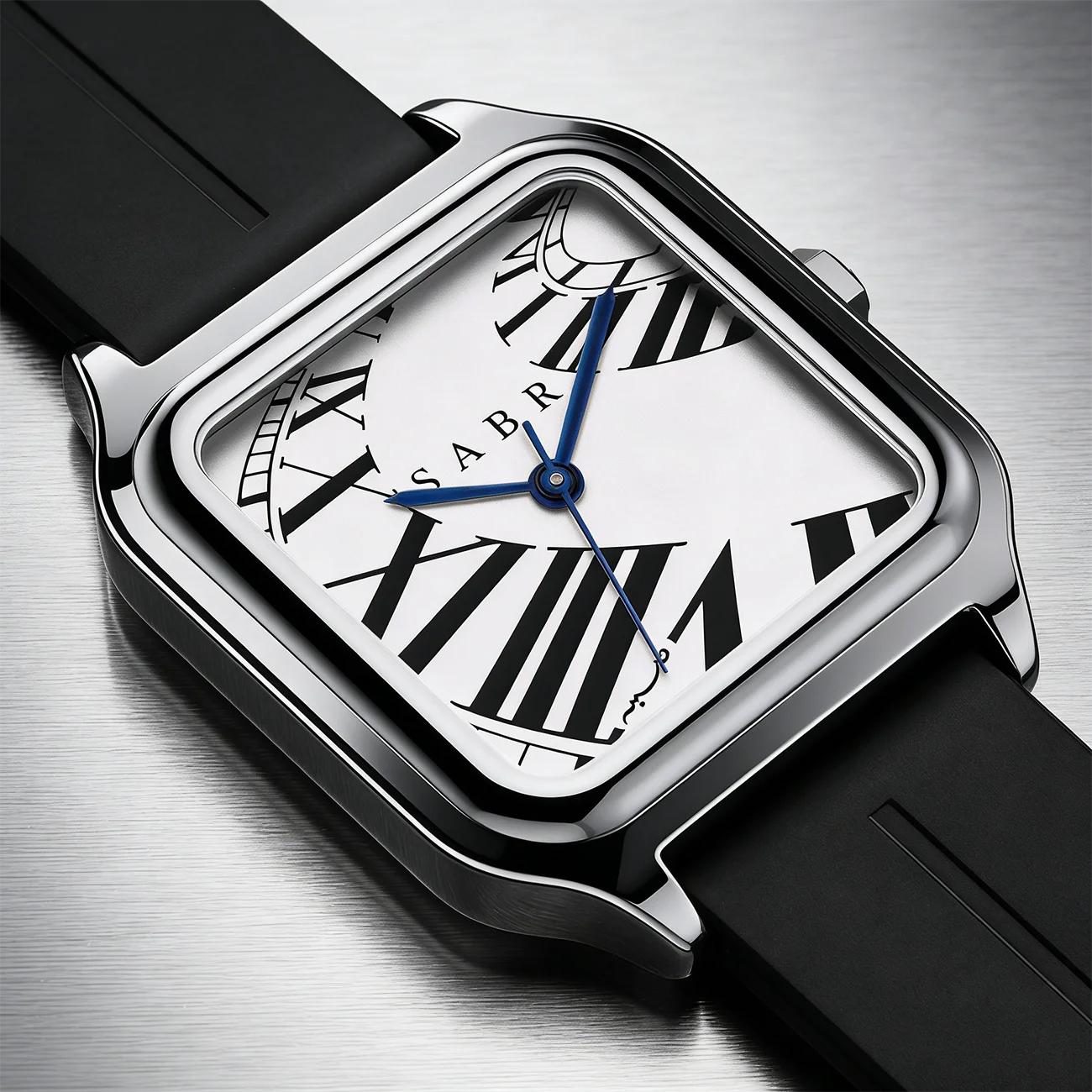 

Мужские часы из сплава, кварцевые квадратные часы с пряжкой, силиконовый ремешок, водонепроницаемые мужские часы 3ATM