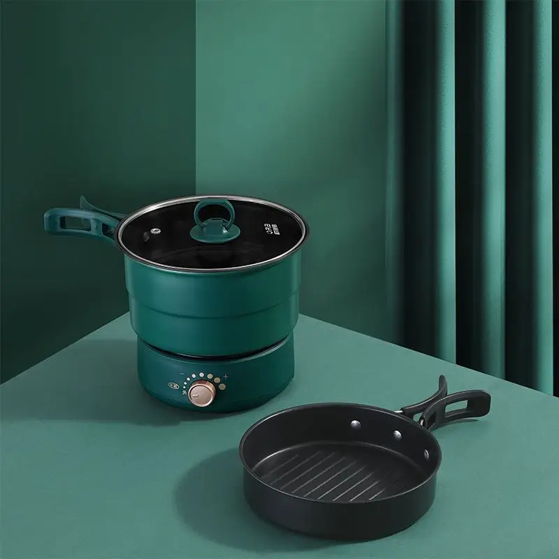 Portable combination pot, travel split electric hot pot cooking and frying integrated pot
