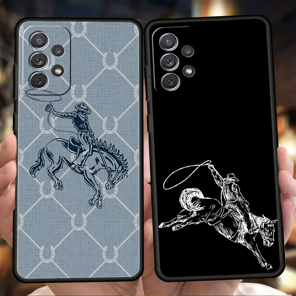 Phone Case for Samsung Galaxy A13 A15 A17 A22 A23 A25 A31 A32 A33 A35 A41 A51 A52 A55 5G Soft TPU Shell Cowboy Present Funda Bag