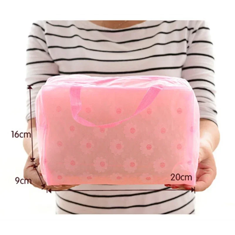 Portable Travel Wash Bag Bathroom Wash Bag Toothbrush Pouch Organizer Storage Bag Creative Translucent Waterproof Cosmetic Bag
