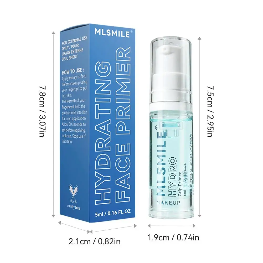 5Ml Hydraterende Gezichtsbasis Primer Hydraterende Gezicht Pre Make-Up Gel Egaliseert Olie Controle Huid Verheldert Onzichtbare Poriën