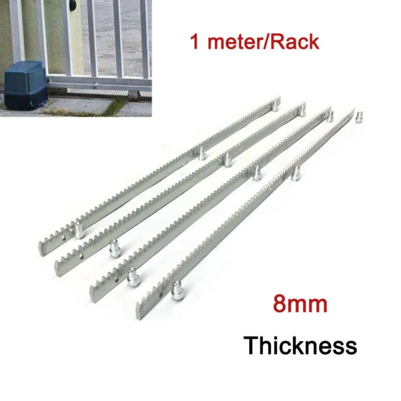 

4 шт. металлическая стойка и шестерня из стали для открывания раздвижных дверей, оснащенных болтами, длина 4 м в пределах (1 м/шт., толщина 8 мм)