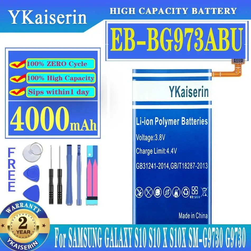 

4000Mah For Samsung Galaxy S10 S10X SM-G9730 G9730 Stable Reliable Power Mobile Phone Battery EB-BG973ABU