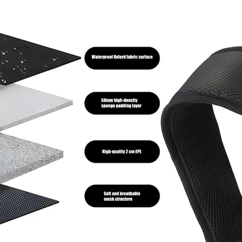 Ergonomischer Premium-Golftaschen-Schultergurt mit Polyesterstruktur, geeignet für bequemes Tragen und schnelle Installation – Detail 3
