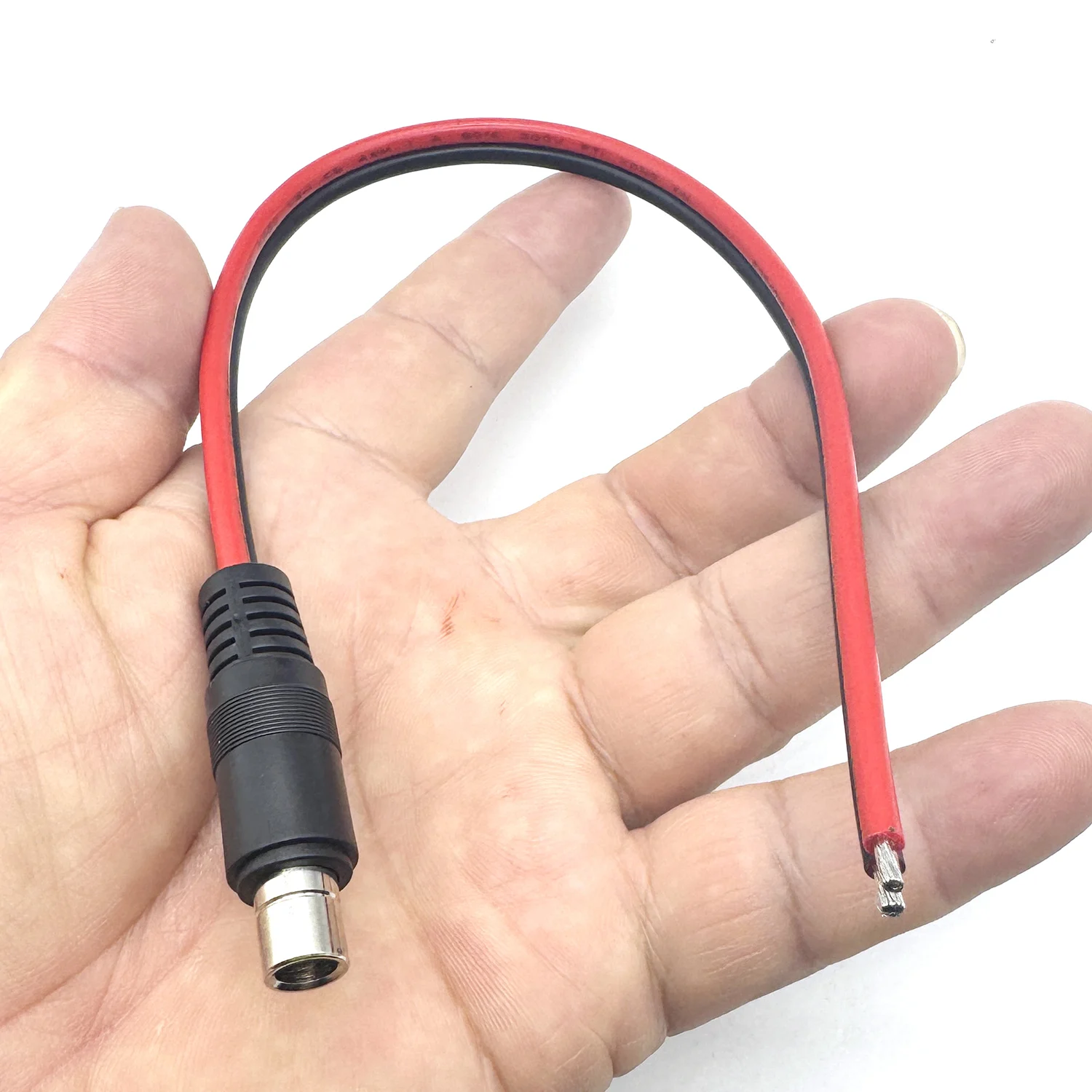 14AWG DC 8020 8.0mm x 2.0mm Male Connector Pigtail Bare Wire Open End Power Supply Repair Cable Portable Power Station Jackery