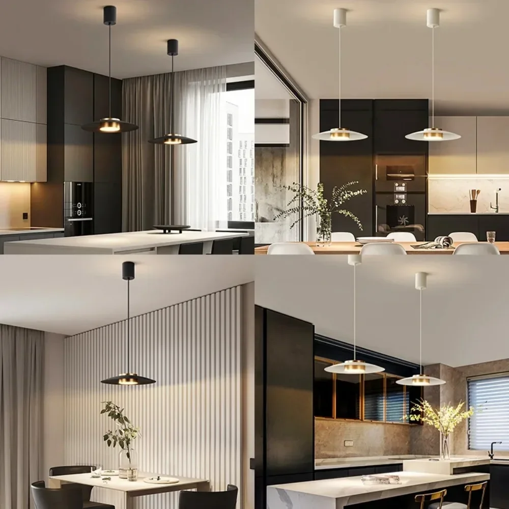 Imagem -05 - Modern Black Led Pendant Lights Iluminação Interior Lâmpada do Teto Luz Suspensa Lustre Decorativo Sala de Jantar