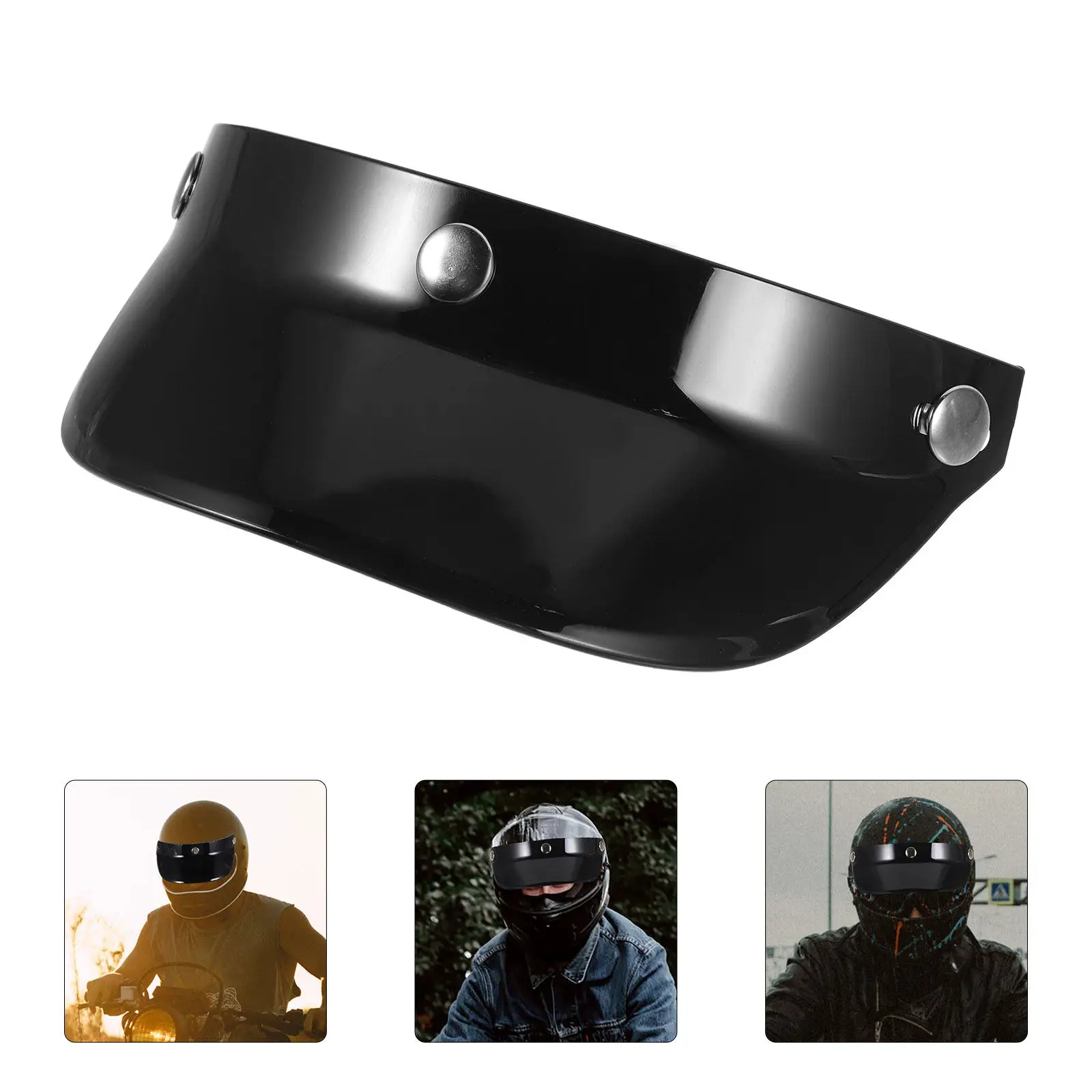 

Motorcycle Visor High Strength Pc Material Adjustable Buckle Sun Protection Motorcycle Wind Shield Outdoor Visor