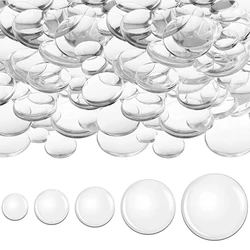 8mm-40mm Round Flat Back Clear Glass Cabochon Half Round Transparent Crystal For Diy Jewelry Making Bracelet Necklace