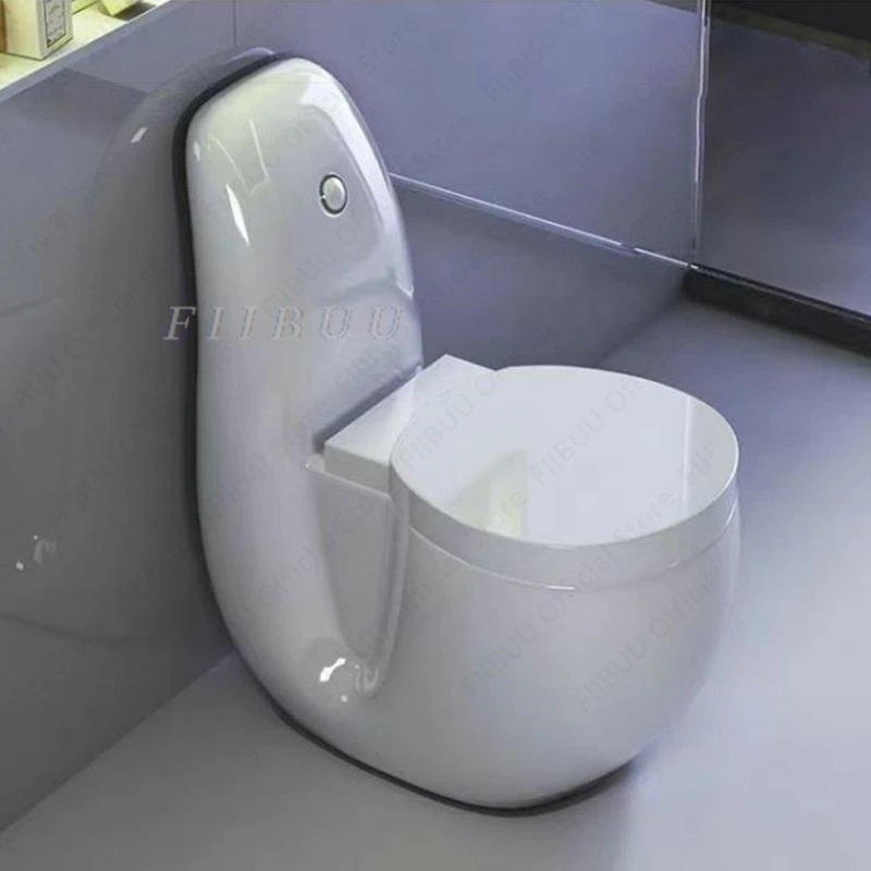 New Household Toilet For Small Size Housing Creative No Water Pressure Limit One Piece Toilet For Bathrooms Soft Closing Seat