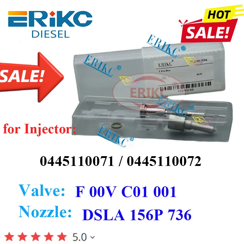 0445110071 0445110072 Ремкомплект форсунок дизельного насоса Сопло DSLA156P736 0433175163 Клапан F00VC01001 для Mercedes Sprinter 0445110071 0445110072 Ремкомплект форсунок дизельного насоса Сопло DSLA156P736 0433175163 Клапан F00VC01001 для Mercedes Sprinter