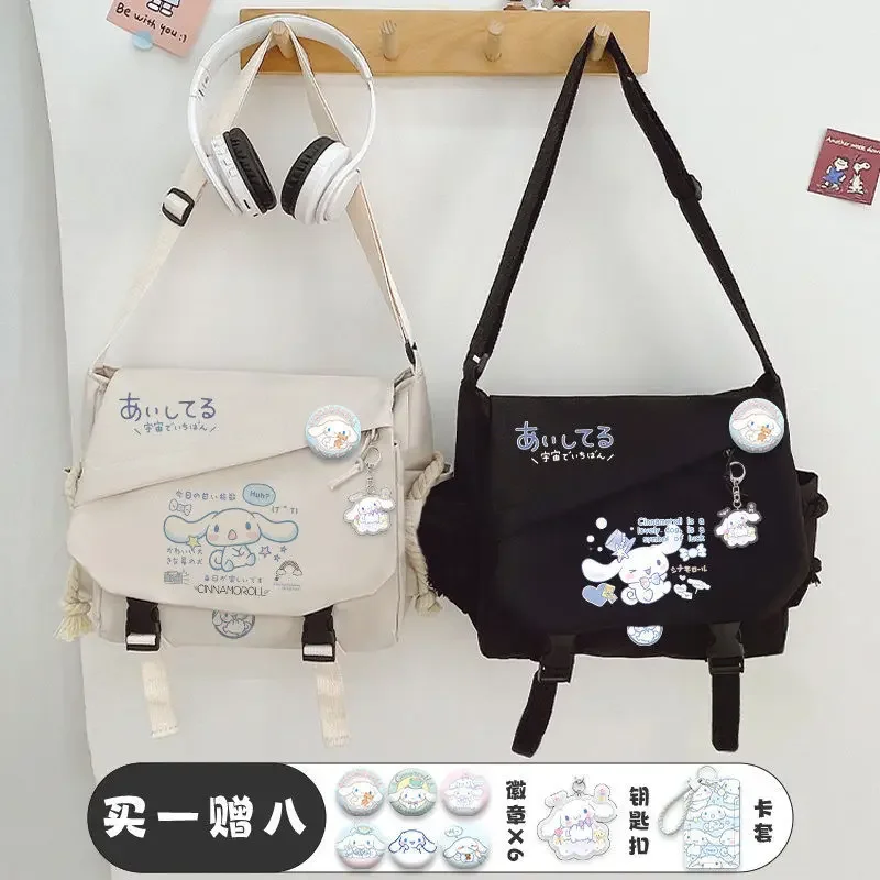 Sanrio nuovo prodotto Cinnamoroll Babycinnamoroll animazione borsa a tracolla College Class uomo e donna Cartoon borsa a tracolla singola