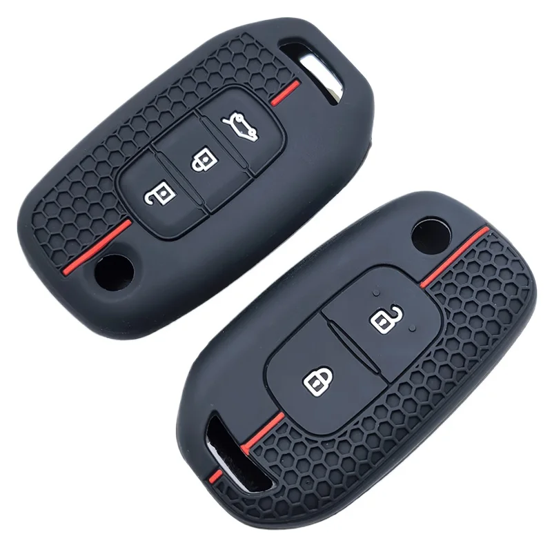 Funda de silicona con tapa para llave de coche, funda para Renault Kwid 2023 Kadjar Captur Megane Sandero Stepway Logan Clio 5 2022 Arkana 2020 2021