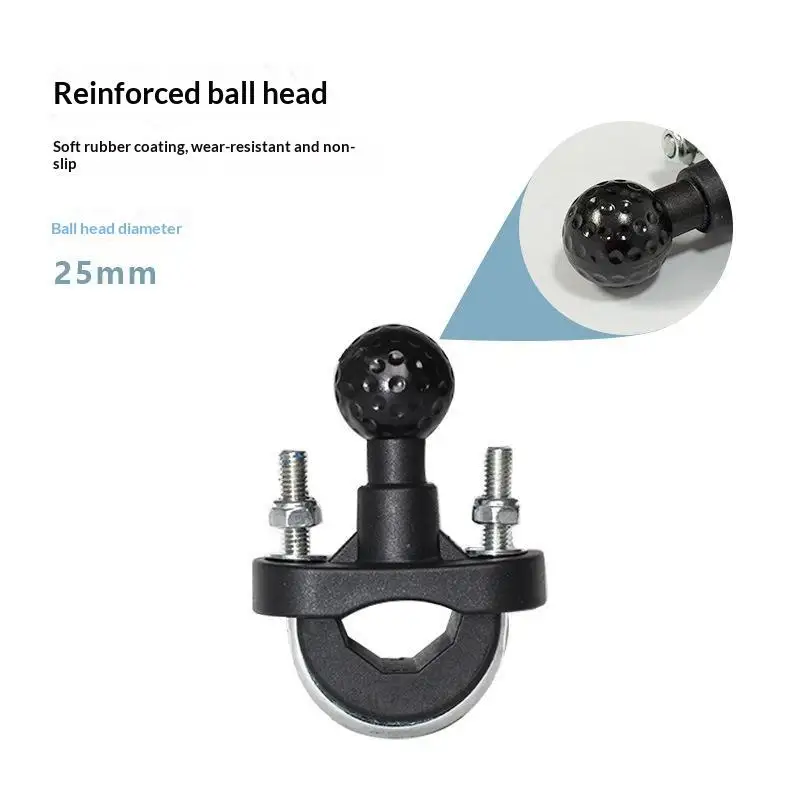 New 1Pcs U Bolt Mount Base Kit 25mm Ball Clamp Bracket Motorcycle Handlebar Accessories Motorbike Phone Holder Easily Install
