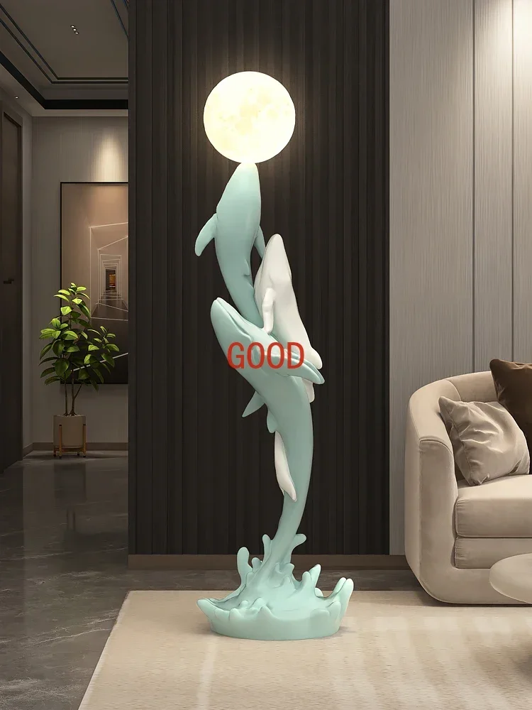 

Large whale living room TV cabinet next to the floor ornament light luxury