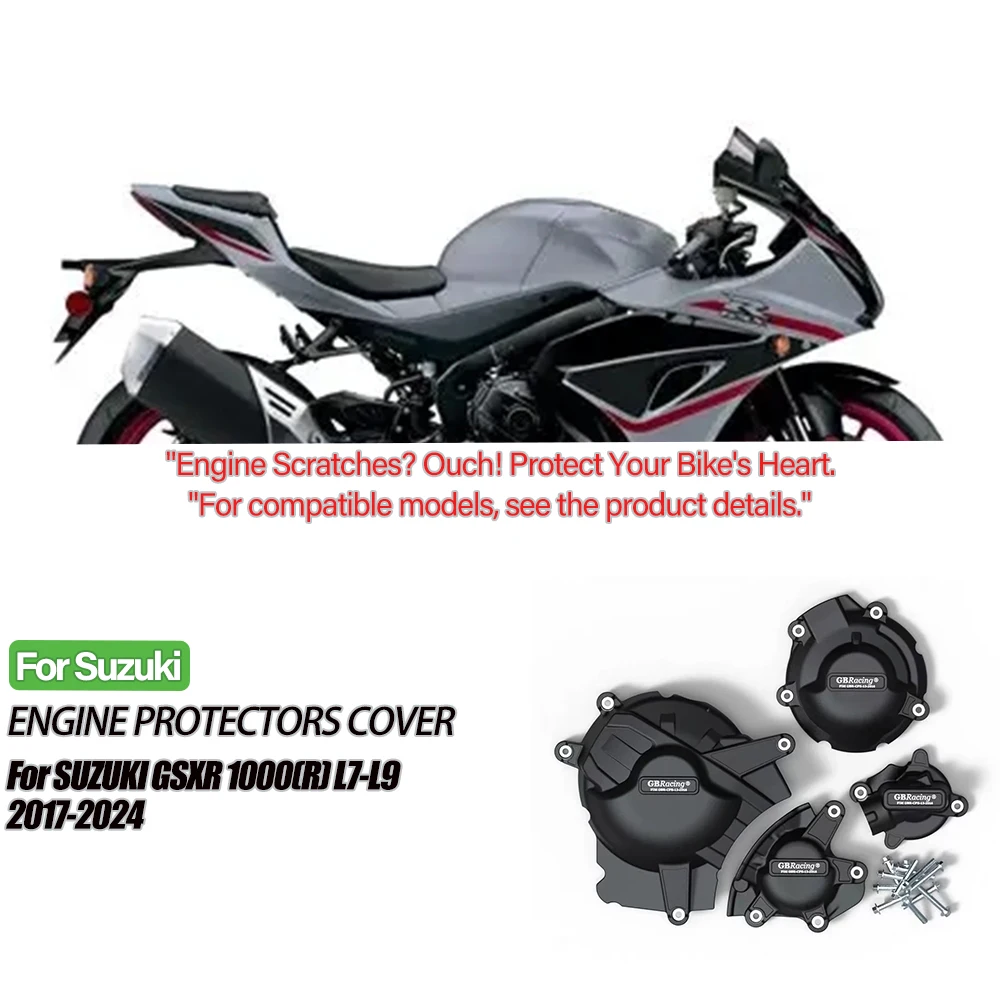 

motorcycles Engine Cover Protector Set For SUZUKI GSXR1000(R) L7-L9 GSX-R1000 2017-2024 K17