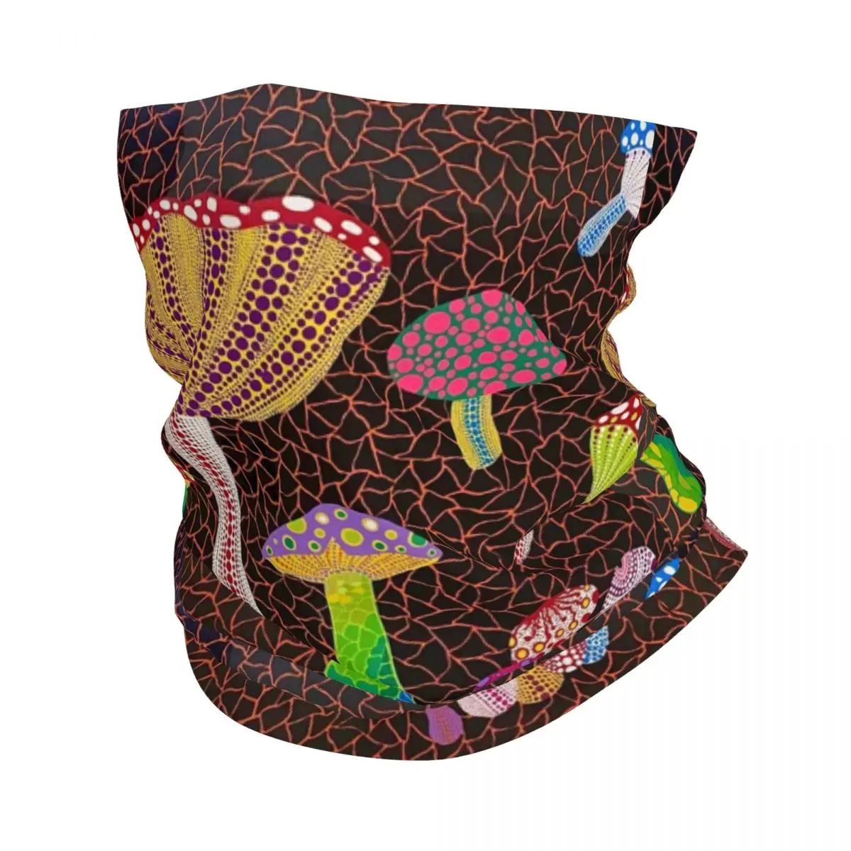 Yayoi Kusama Toadstools Abstract Art Bandana Neck Warmer Women Men Winter Ski Tube Scarf Gaiter Face Cover