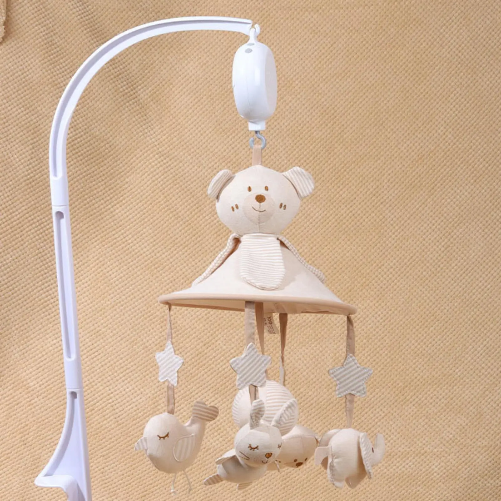 Hanging Baby Mobile with Rattles and Music Box for Early Learning