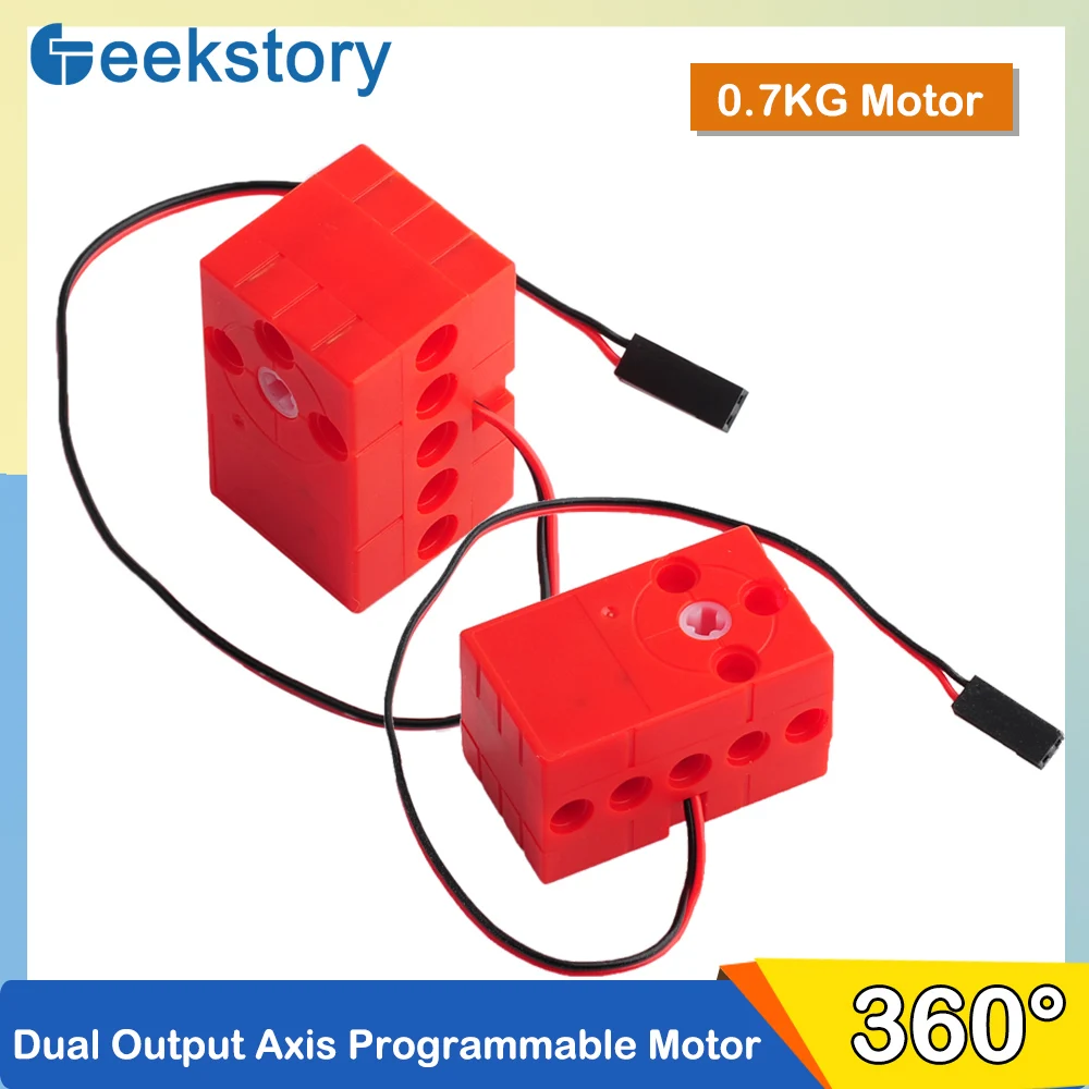 Micro Servo programable de 0,7 KG 360 °   Servo y motor motores de eje de salida dual eje mini servo piezas de funciones de potencia para MB0046R