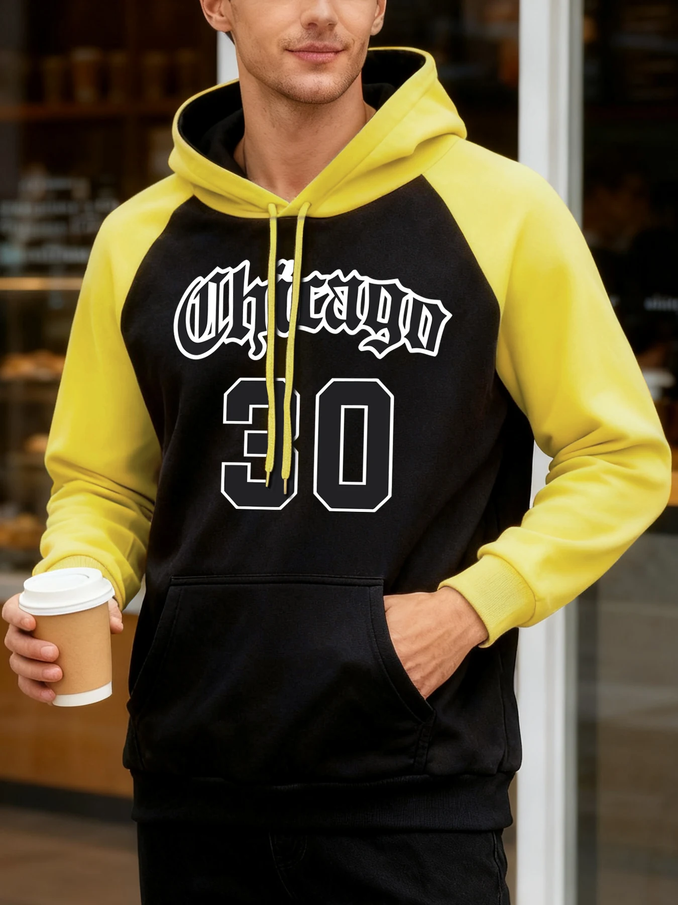 شيكاغو رسالة رقم 30 يطبع الرجال راجلان هوديس الهيب هوب المعتاد هودي الخريف الصوف الشارع الشهير جيب موضة هوديي للجنسين