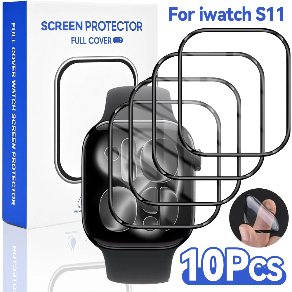 

1-10pcs Soft PMMA Film HD Anti-scratch Watch Screen Protectors for Apple Watch S11 Series 42mm 46mm for Iwatch S11 Not Glass