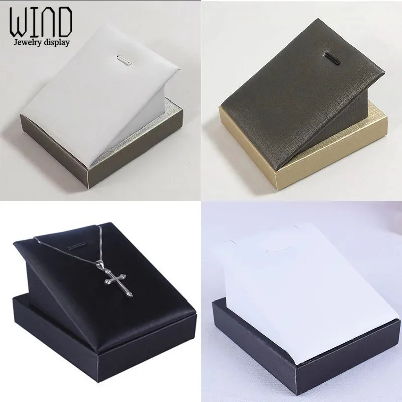 

Wholesale Lot PU Leather Velvet Pendant Display Stand Necklace Props Jewelry Display Bracket For Pendant