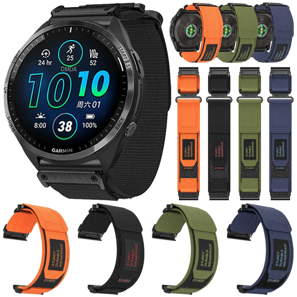 퀵핏 나일론 스트랩, Garmin Forerunner 965 955 945 스포츠 팔찌, S70 S62 S60 Instinct 2 밴드 액세서리, 22mm 26mm