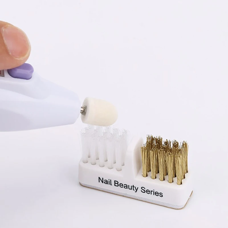 Portable Nail Drill Bit Cleaning Brush For Electric Manicure Machine Drills