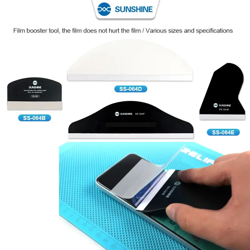 Plotter De hidrogel, escurridor De película, Protector De pantalla, raspador De envoltura, pala De burbujas para tableta, teléfono, herramienta de aplicación De película LCD, 4 Uds.