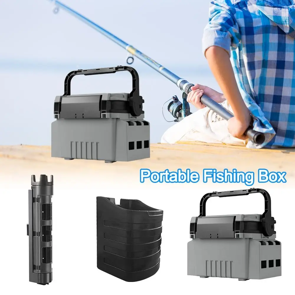 

Multifunctional Portable Fishing Box Large Capacity Compact Design Rod Barrel Holder Fishing Rod Stand Fishing Gear