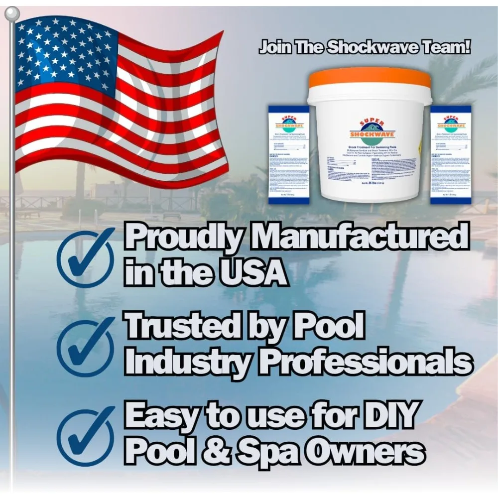 HOME.Super Shockwave Pool Shock – 73% Cal-Hypo Granular Sanitizer for Crystal Clear Water image 6